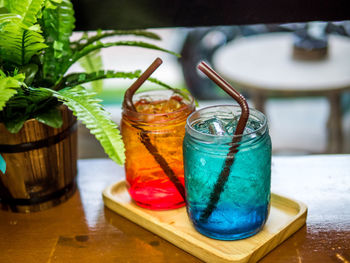 Close-up of drink on table