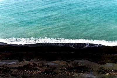 High angle view of beach