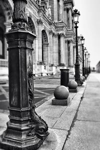 Architectural columns in old building