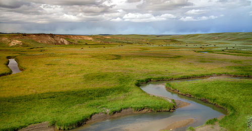 Scenic view of landscape against sky