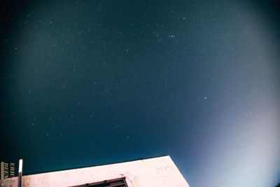 Low angle view of star field at night