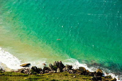 High angle view of sea shore