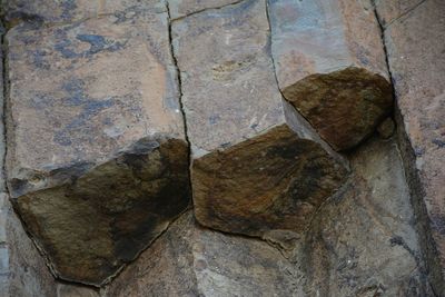 Close-up of rock on wall