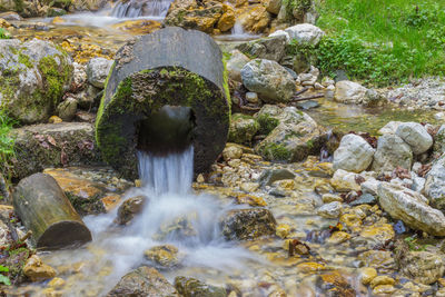 River flowing through rocks