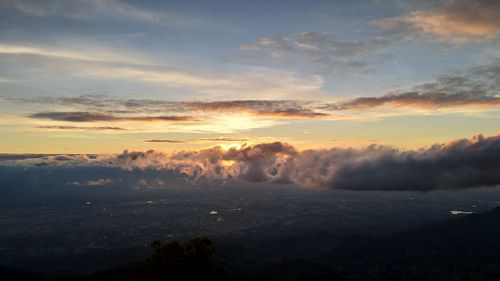 Scenic view of cloudscape during sunset