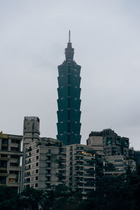 Low angle view of buildings in city