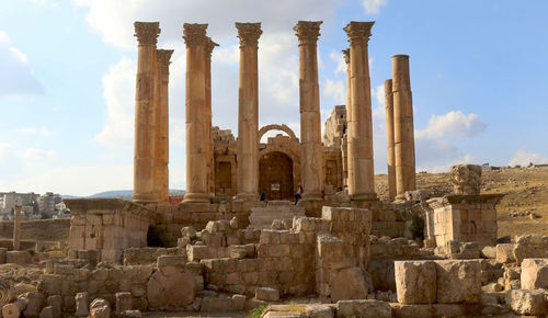 Low angle view of historical building