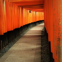 Empty corridor in temple