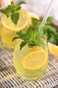Close-up of drink in glass