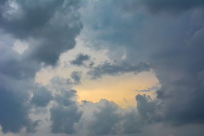 Low angle view of clouds in sky