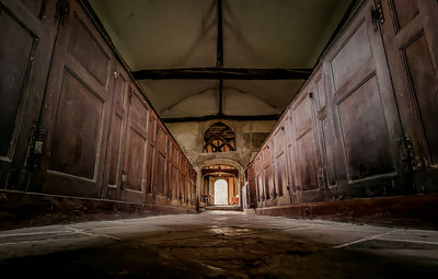 Interior of illuminated building