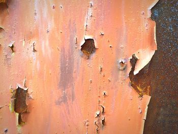 Close-up of rusty wall