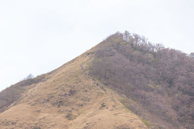 Scenic view of mountain against clear sky