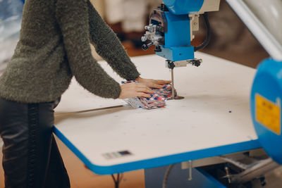 Midsection of woman working