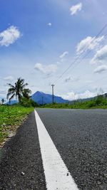 The highway to mount merapi in sleman, yogyakarta.  one of the active volcanoes