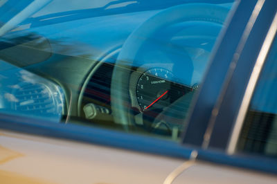 Close-up of car window