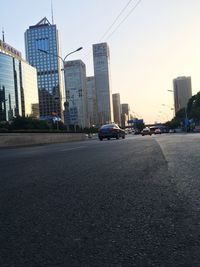 City street with buildings in background