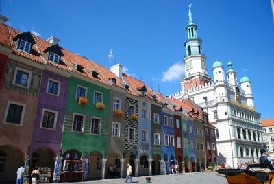 Buildings in city, old market