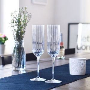 Close-up of glasses on table