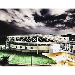 Built structure against cloudy sky