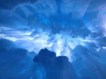 Low angle view of blue sky and clouds