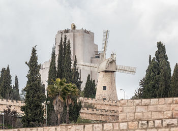 Low angle view of buildings against sky