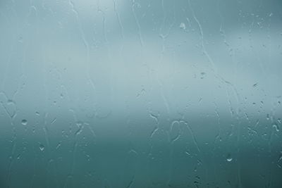 Full frame shot of wet glass window