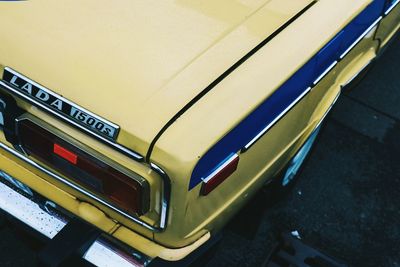 Vintage car on road