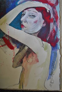 Close-up of painting on wall