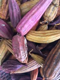 High angle view of purple for sale at market stall