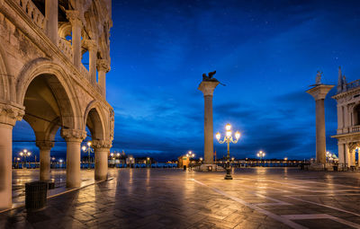 View of historical building at night