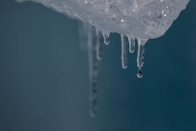 Close-up of ice crystals