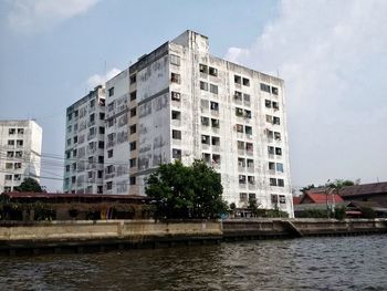 View of canal in city