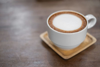 Close-up of coffee on table