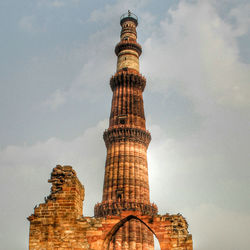 Low angle view of historical building against sky