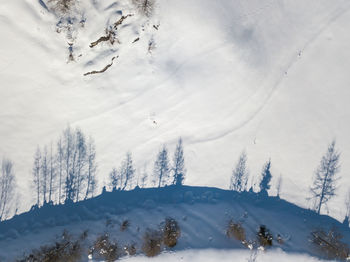 Scenic view of snow covered mountain