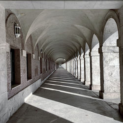 Empty corridor of building