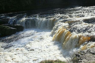 Scenic view of waterfall