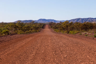 Scenic view of landscape against clear sky