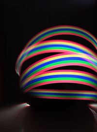 Close-up of illuminated light painting at night