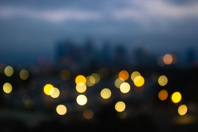 Defocused lights at night