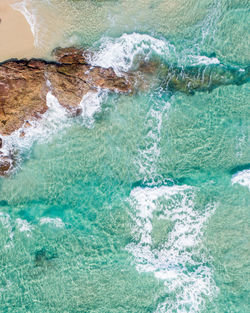 Aerial view of scenic beach