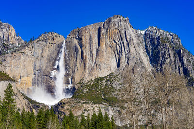 Scenic view of waterfall