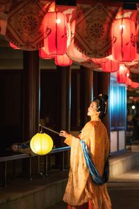 Chinese lantern festival girl