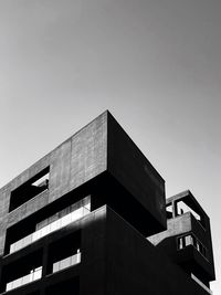 Low angle view of building against clear sky