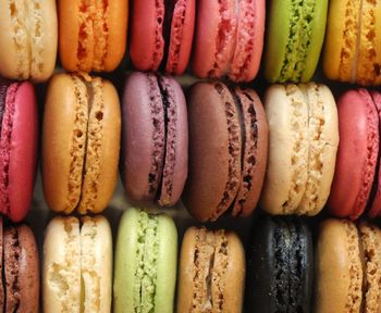 Close-up view of macaroons