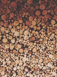 Full frame shot of logs