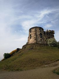 Low angle view of fort