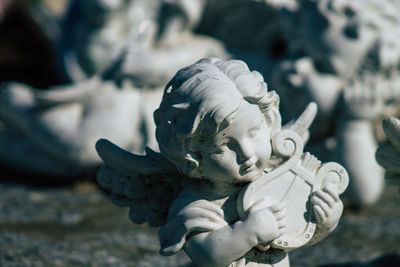 Close-up of angel statue