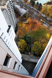 High angle view of cityscape